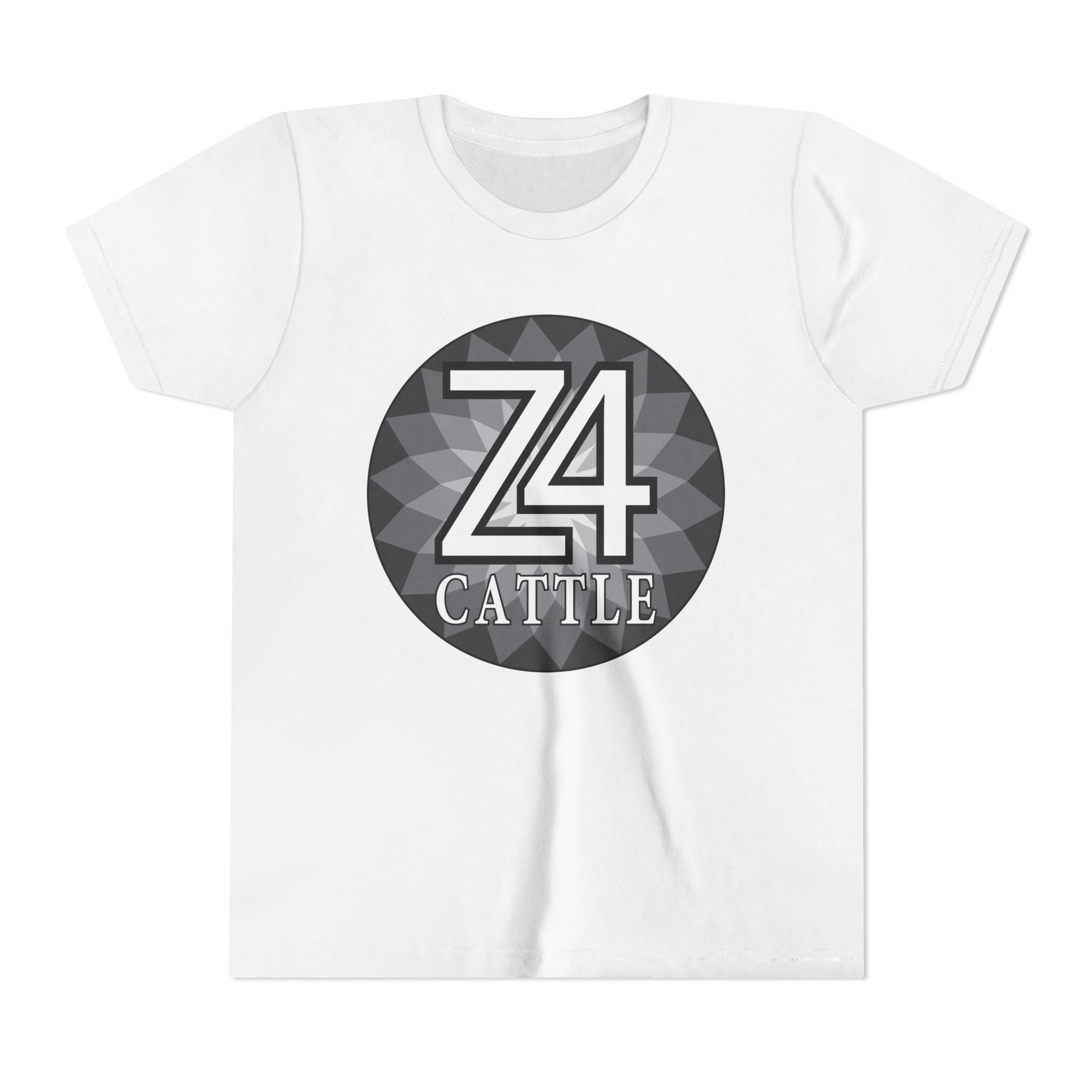 Youth Tee — 'Z4 Cattle' Monochrome Graphic Logo Shirt