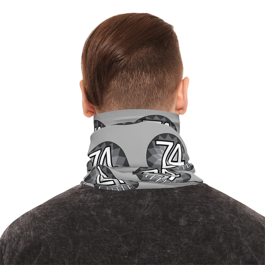 Z4 Logo Pattern Neck Gaiter — Gray Tactical Face & Neck Tube