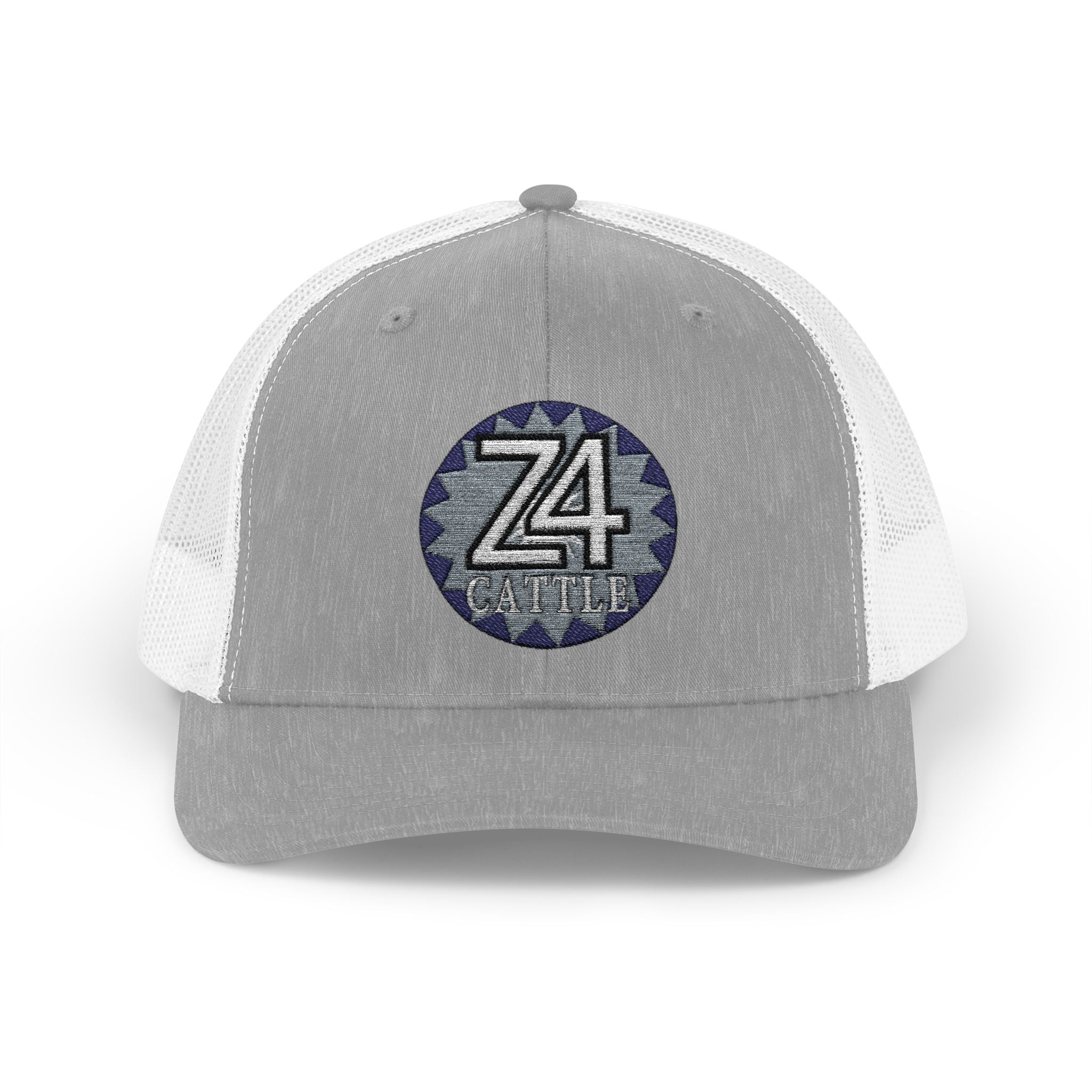 Z4 Embroidered Trucker Cap — Vintage Denim Patch Snapback