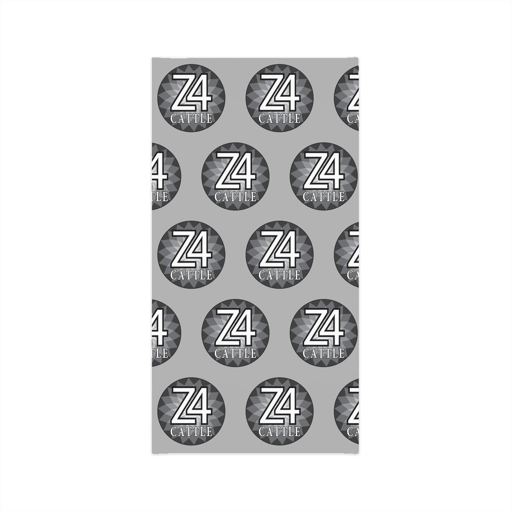 Z4 Logo Pattern Neck Gaiter — Gray Tactical Face & Neck Tube