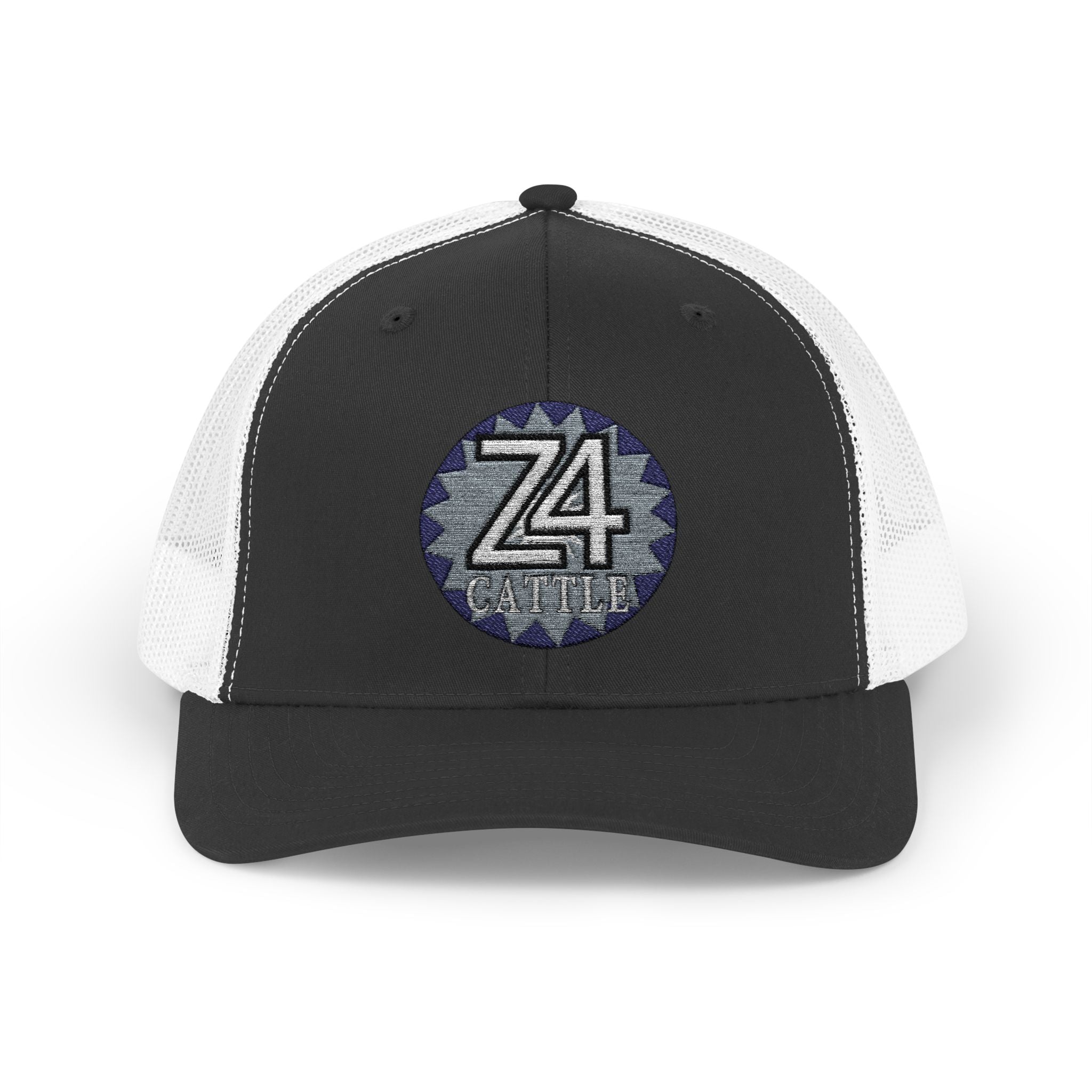 Z4 Embroidered Trucker Cap — Vintage Denim Patch Snapback