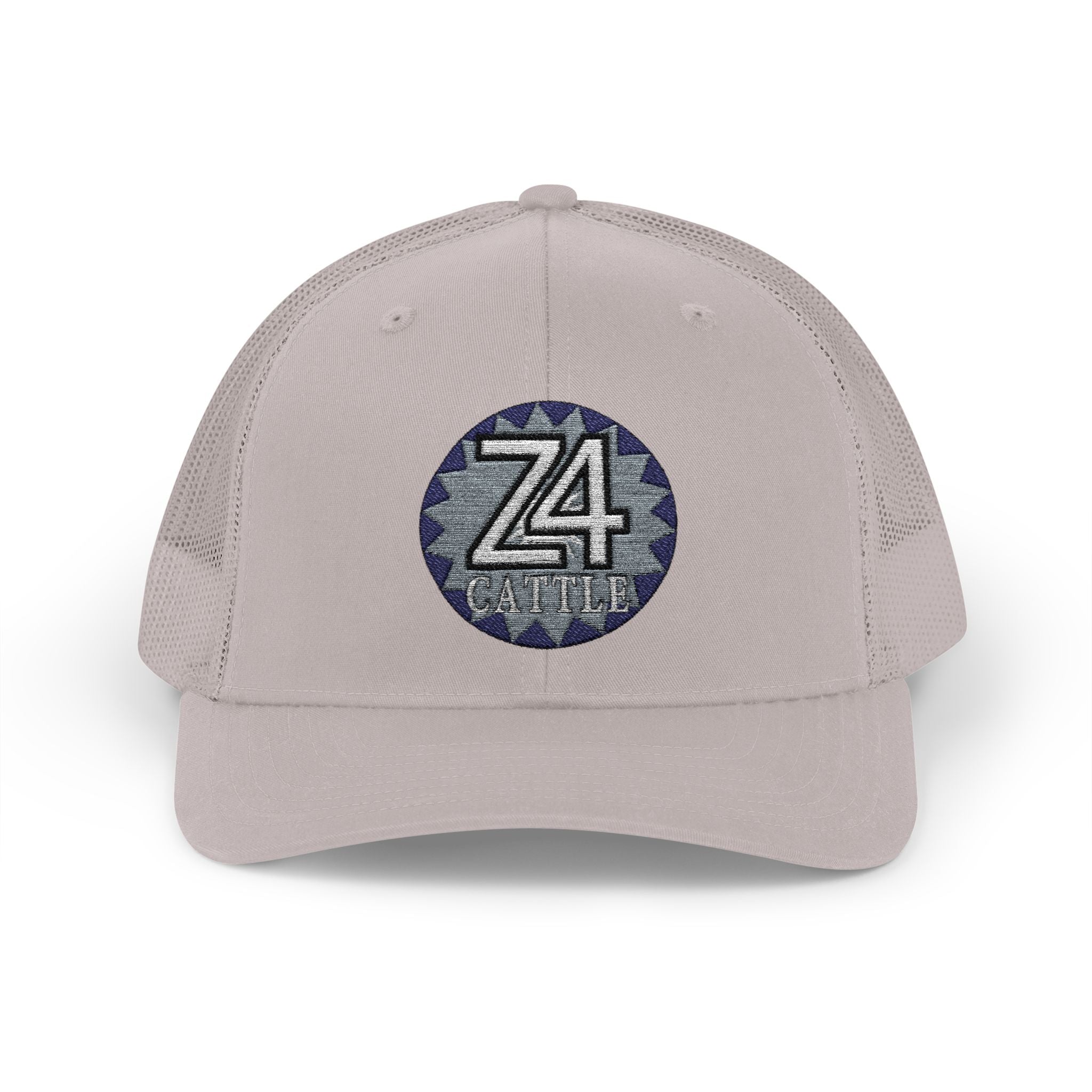 Z4 Embroidered Trucker Cap — Vintage Denim Patch Snapback