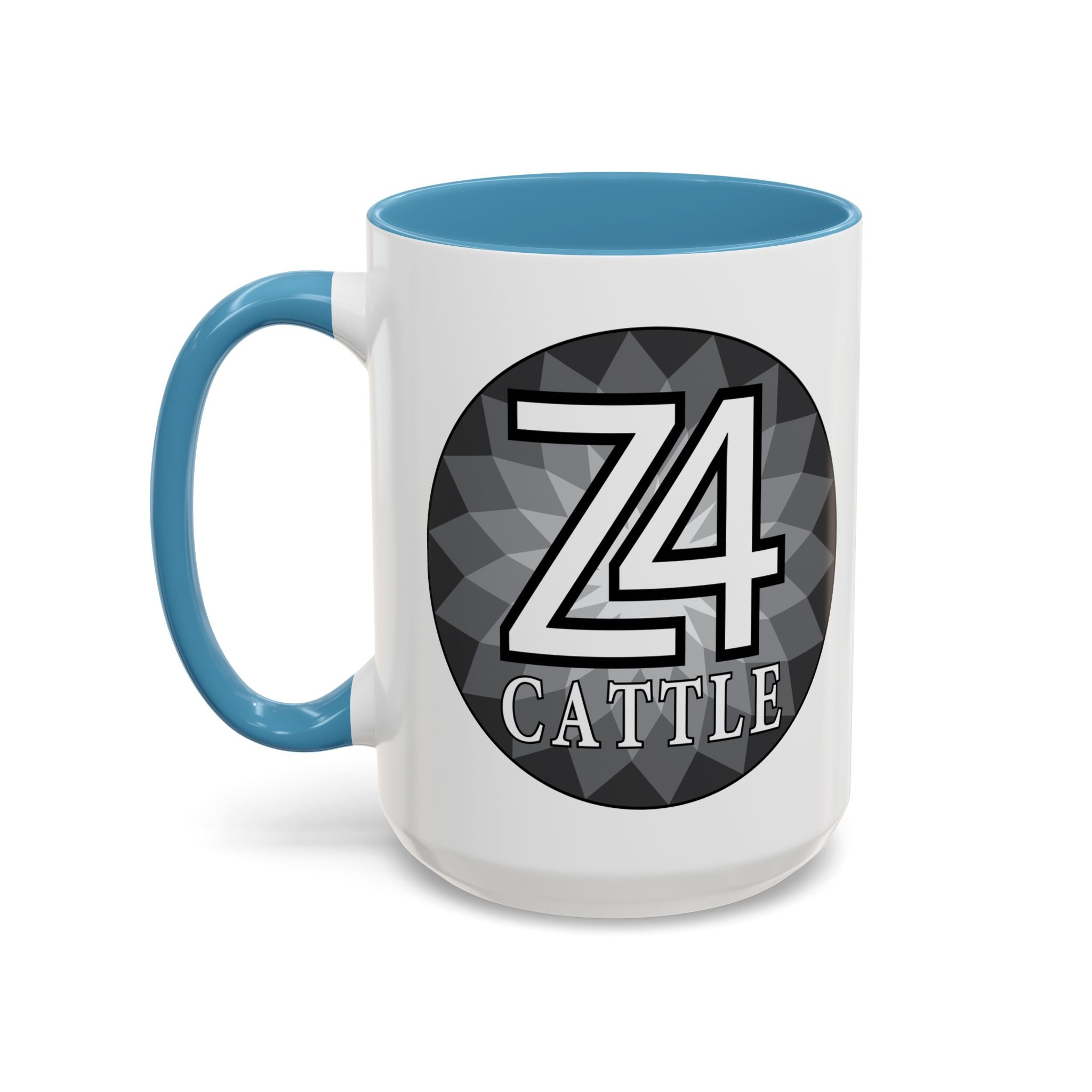 Z4 Cattle Accent Coffee Mug – Black Handle & Rim, Farm Ranch Livestock Gift