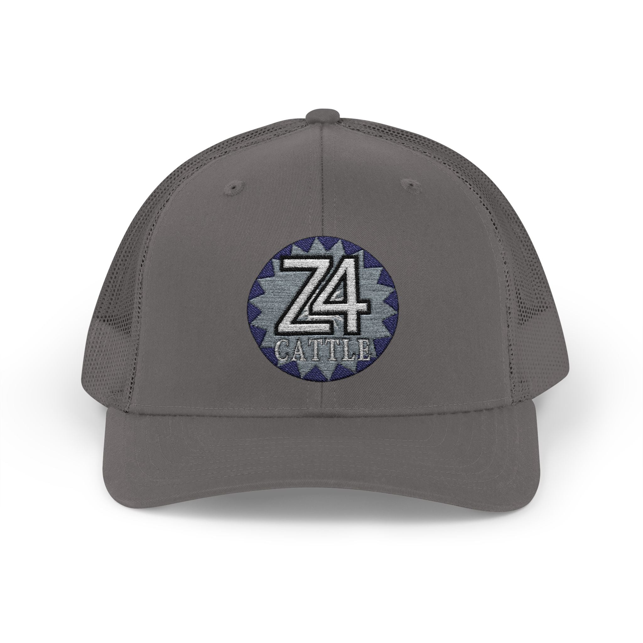 Z4 Embroidered Trucker Cap — Vintage Denim Patch Snapback