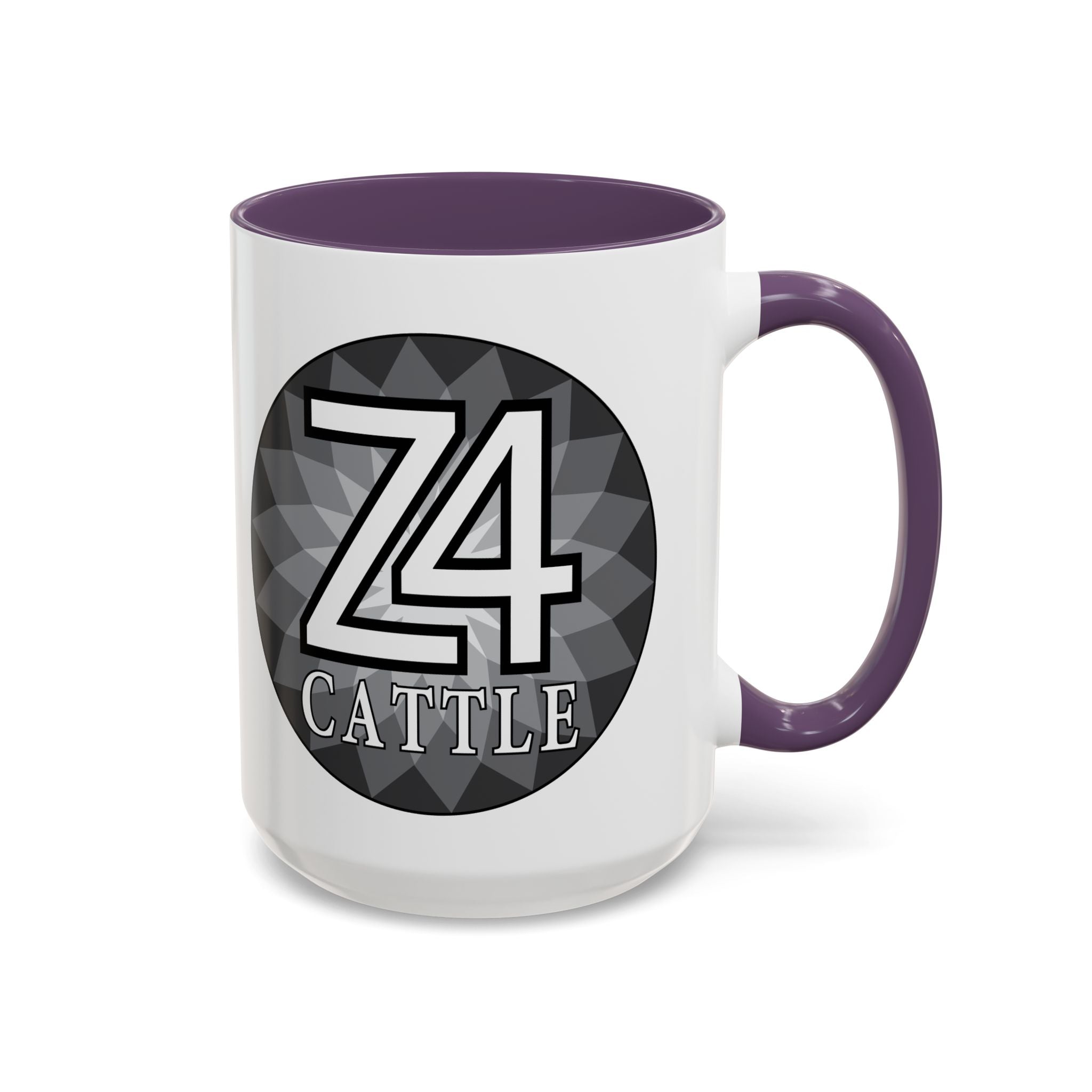 Z4 Cattle Accent Coffee Mug – Black Handle & Rim, Farm Ranch Livestock Gift