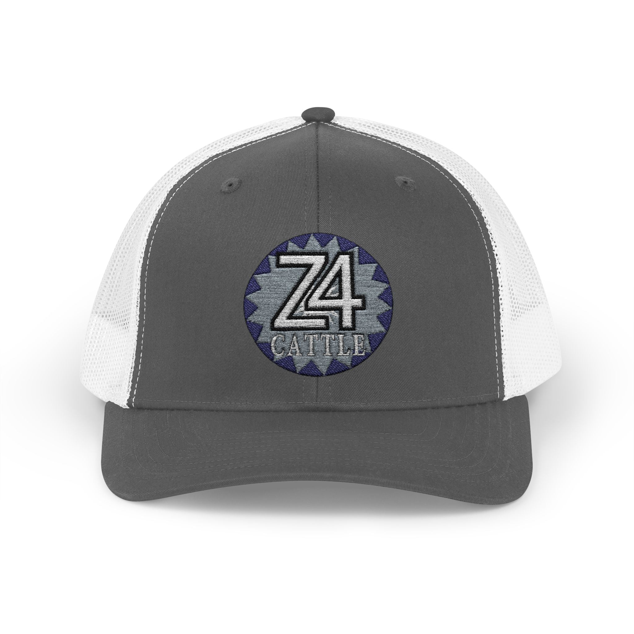 Z4 Embroidered Trucker Cap — Vintage Denim Patch Snapback