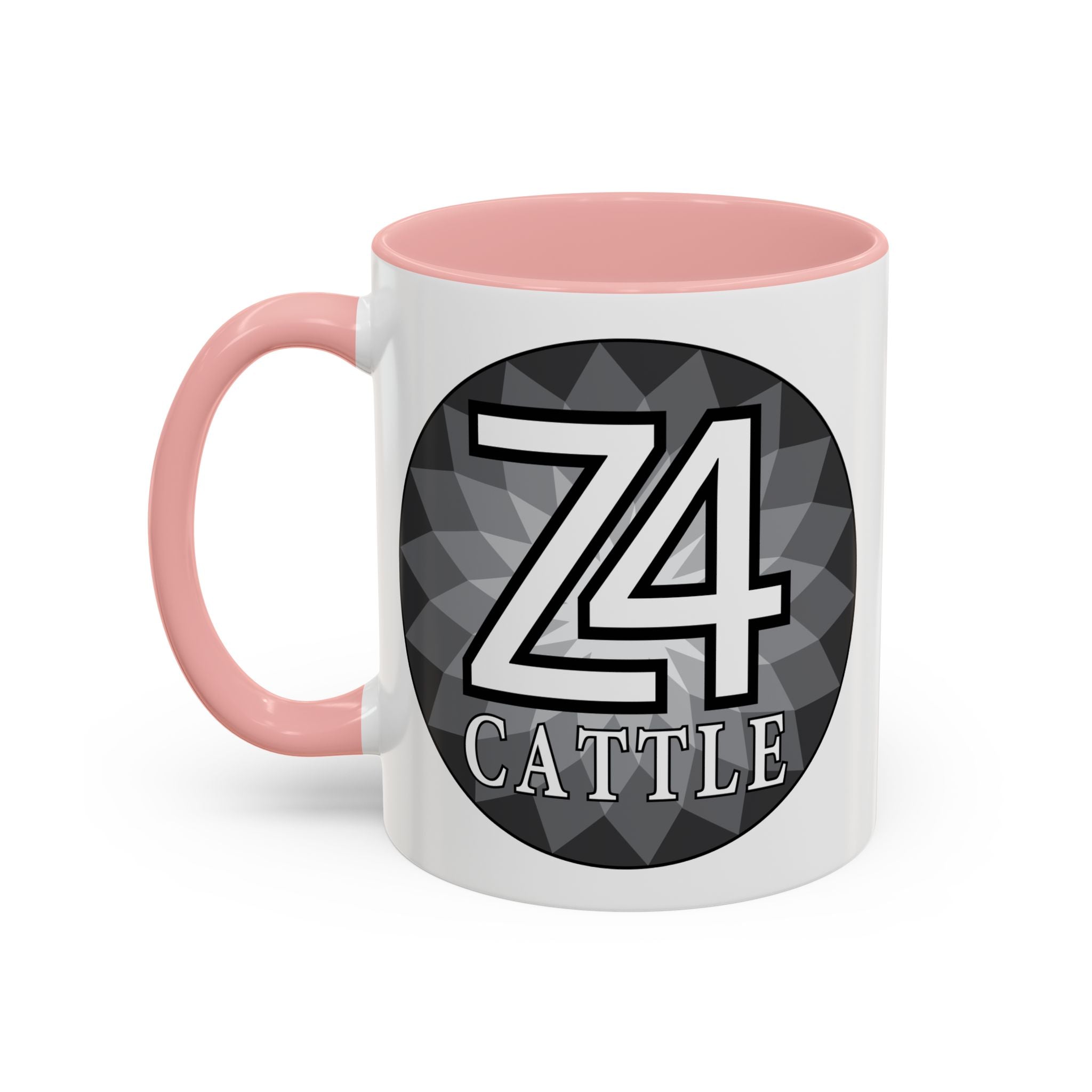 Z4 Cattle Accent Coffee Mug – Black Handle & Rim, Farm Ranch Livestock Gift