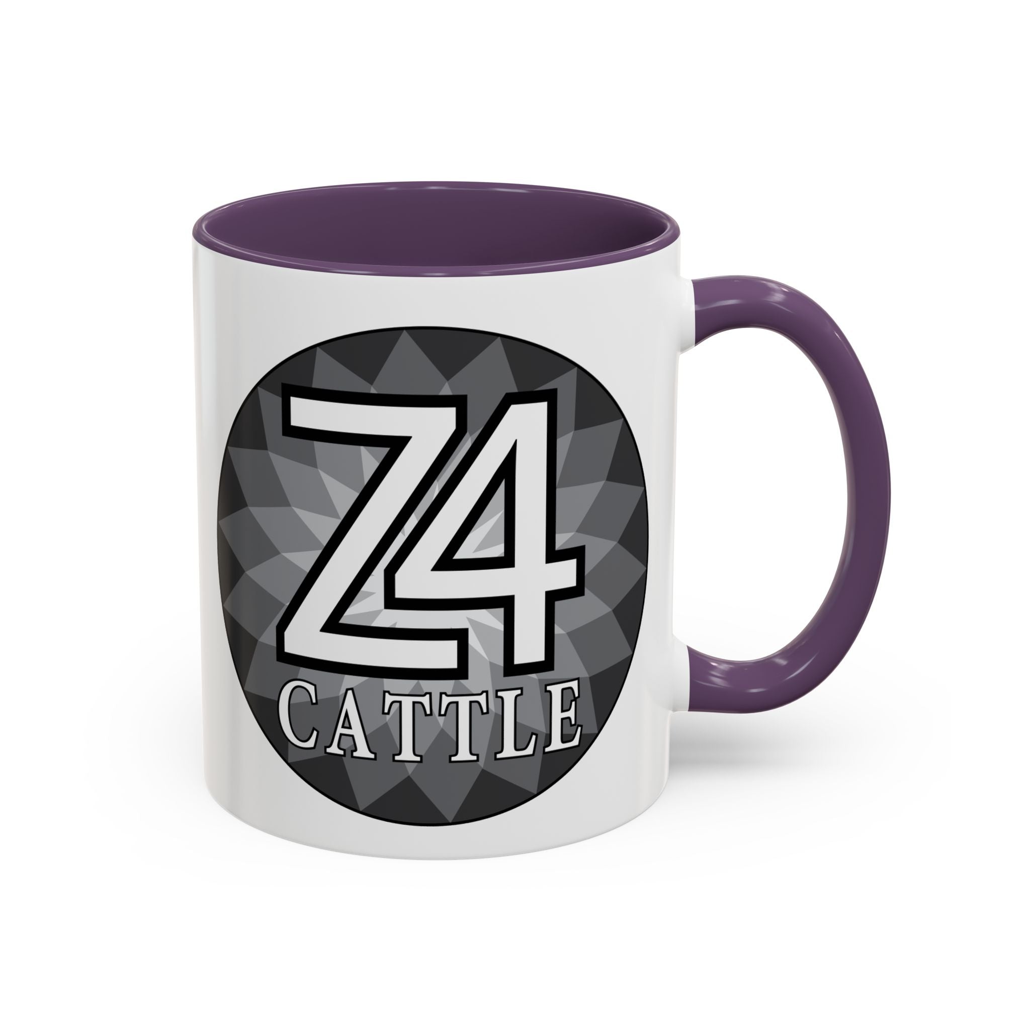 Z4 Cattle Accent Coffee Mug – Black Handle & Rim, Farm Ranch Livestock Gift