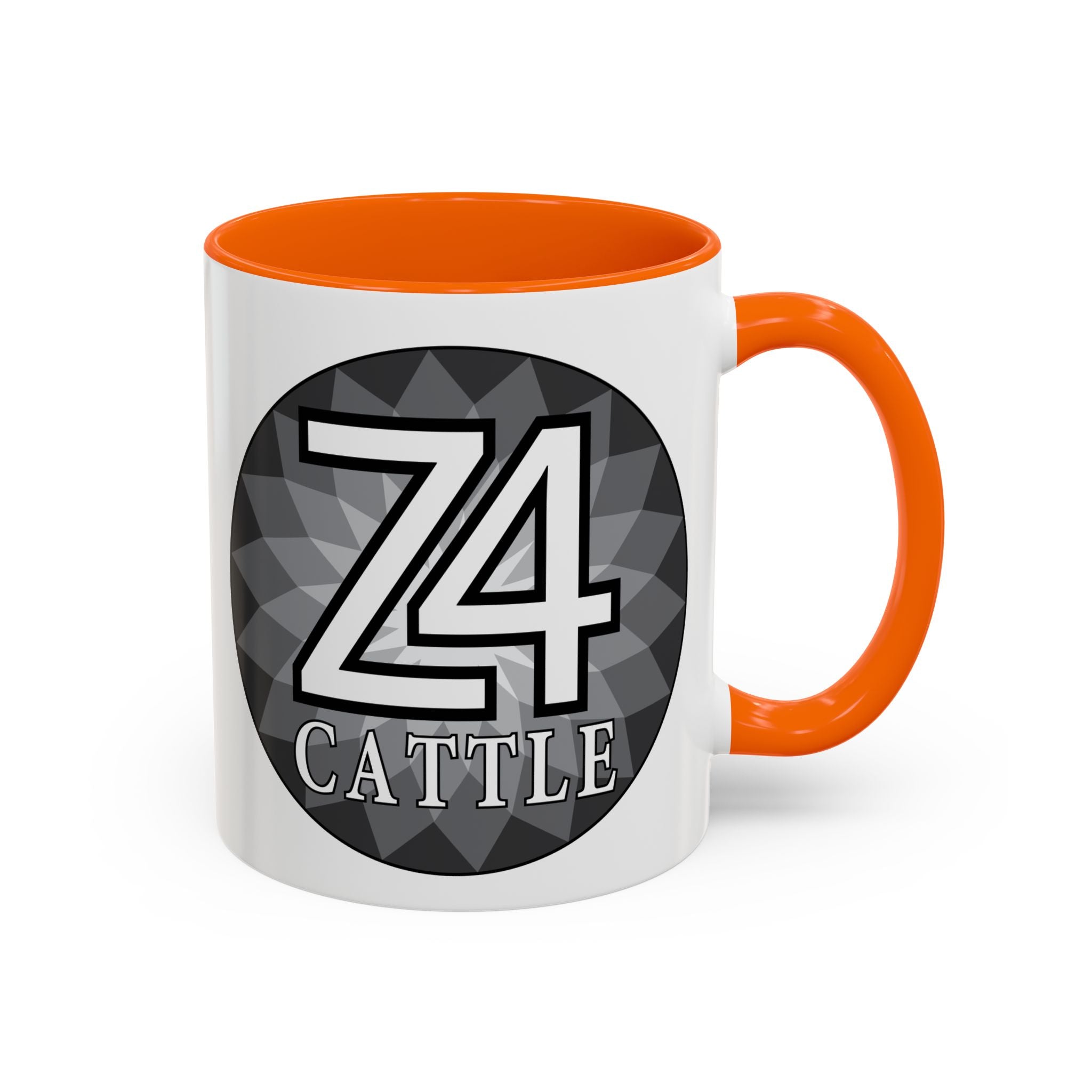 Z4 Cattle Accent Coffee Mug – Black Handle & Rim, Farm Ranch Livestock Gift