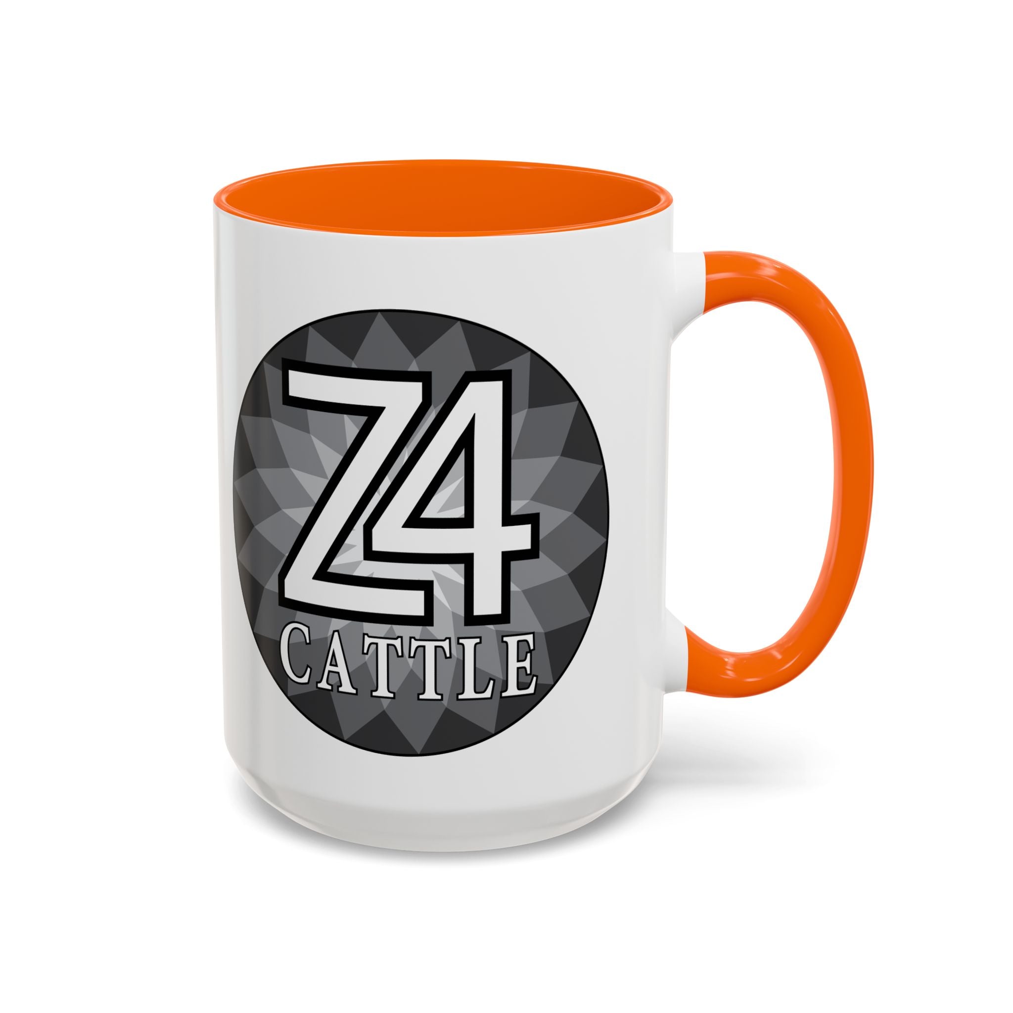 Z4 Cattle Accent Coffee Mug – Black Handle & Rim, Farm Ranch Livestock Gift