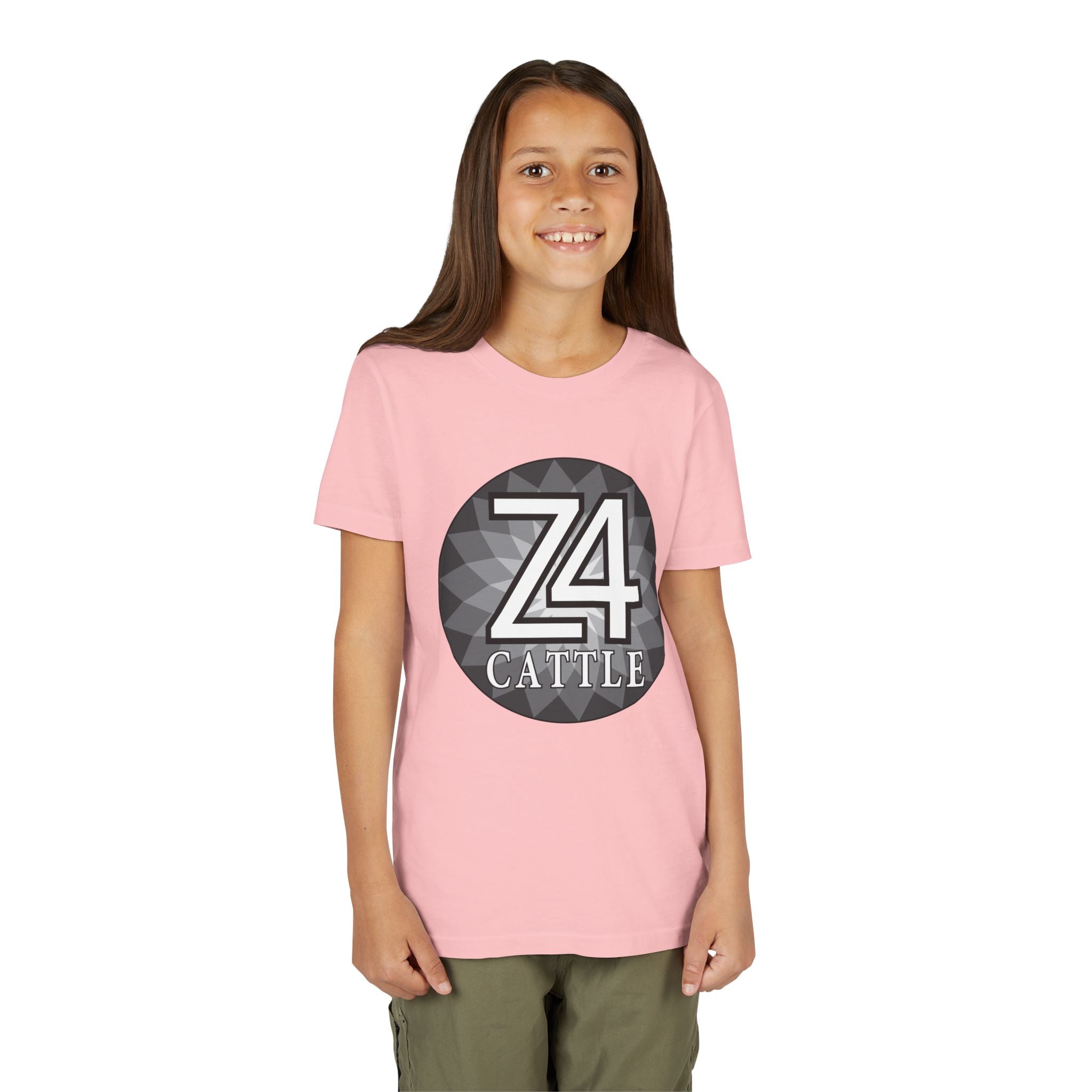 Youth Tee — 'Z4 Cattle' Monochrome Graphic Logo Shirt