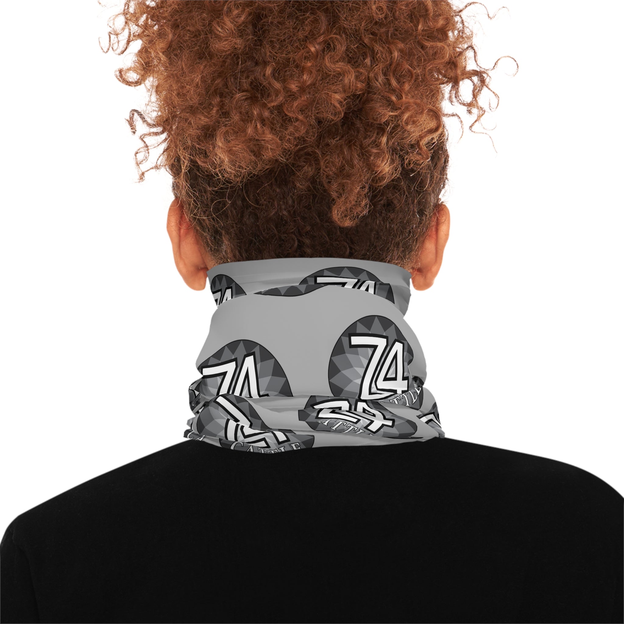 Z4 Logo Pattern Neck Gaiter — Gray Tactical Face & Neck Tube