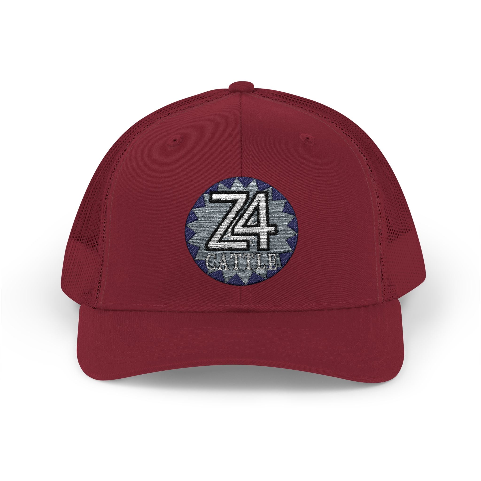Z4 Embroidered Trucker Cap — Vintage Denim Patch Snapback