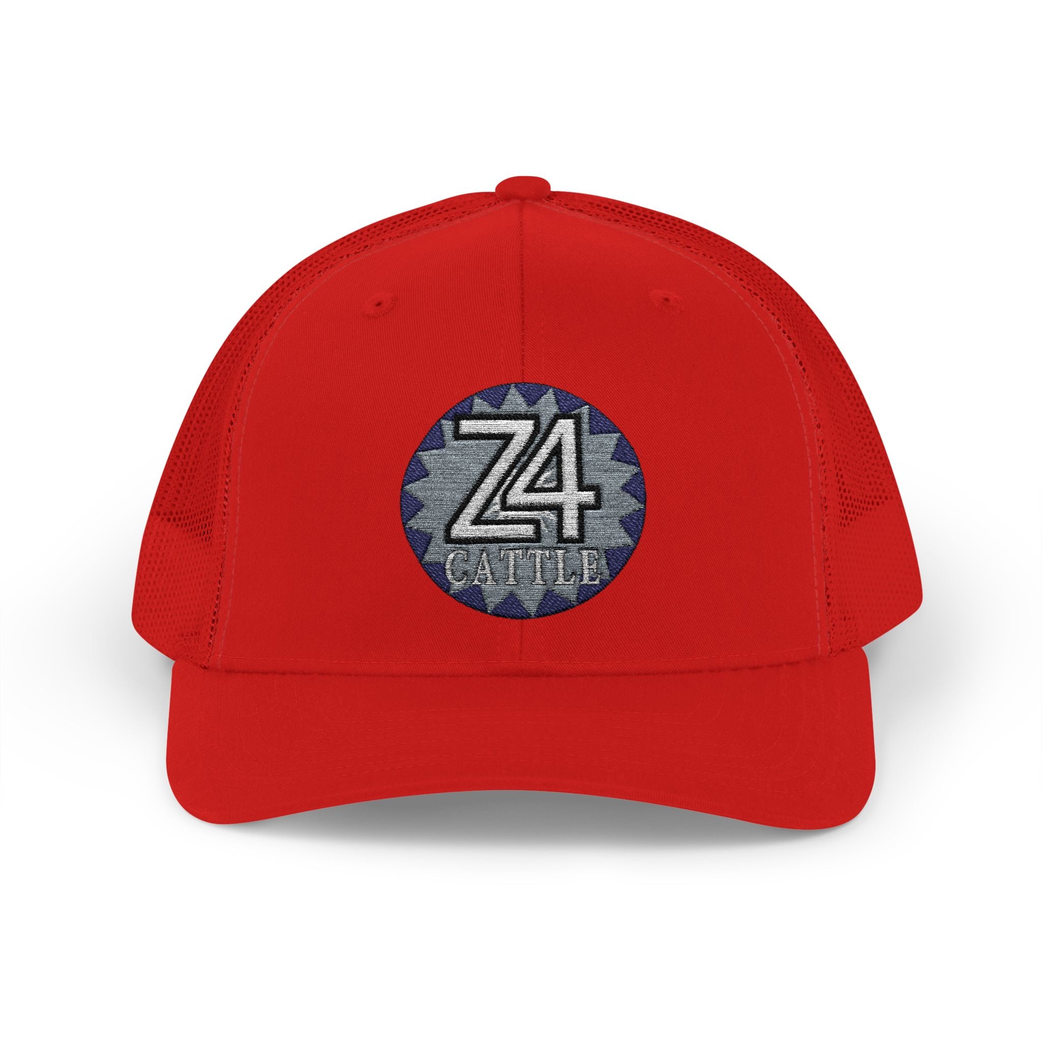 Z4 Embroidered Trucker Cap — Vintage Denim Patch Snapback