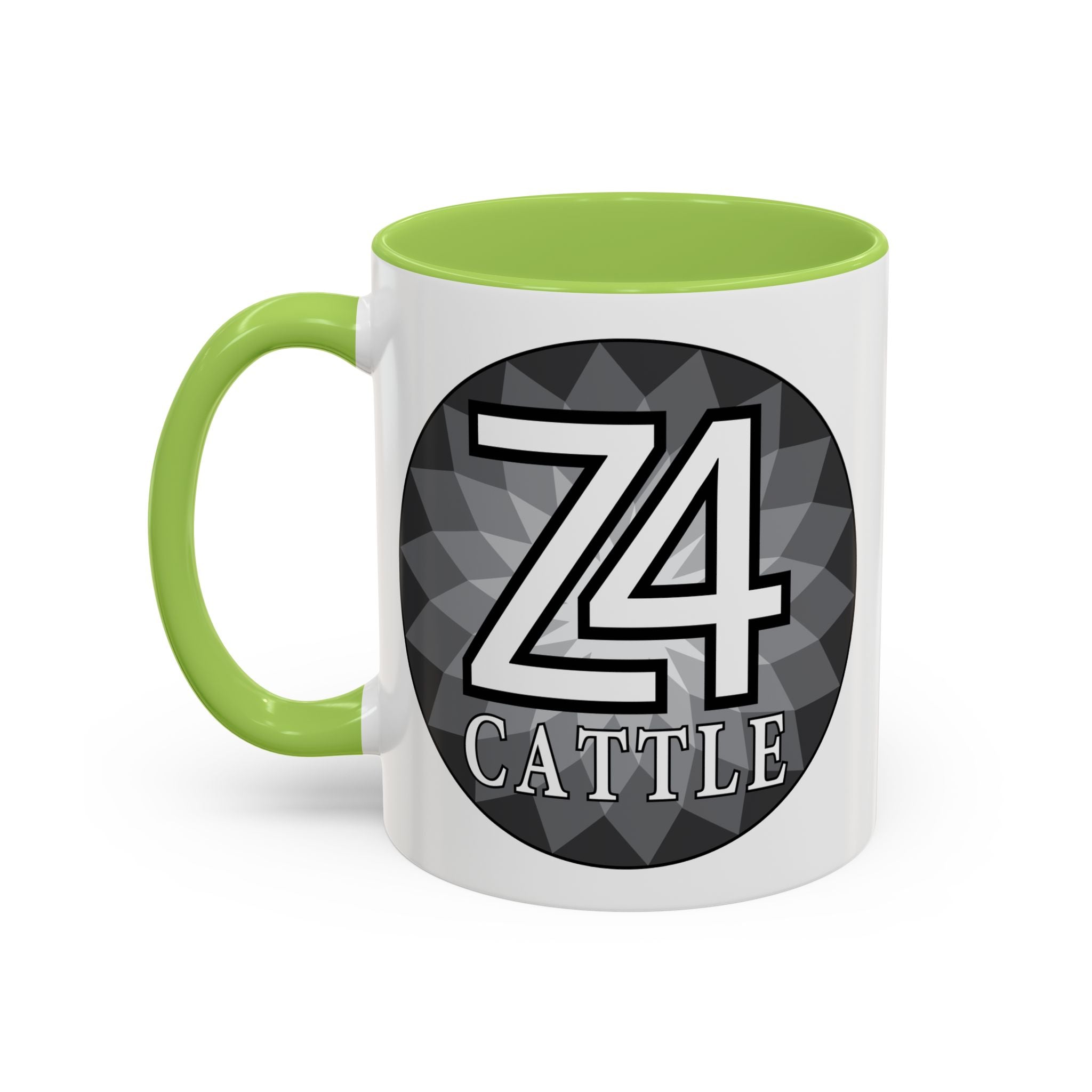Z4 Cattle Accent Coffee Mug – Black Handle & Rim, Farm Ranch Livestock Gift
