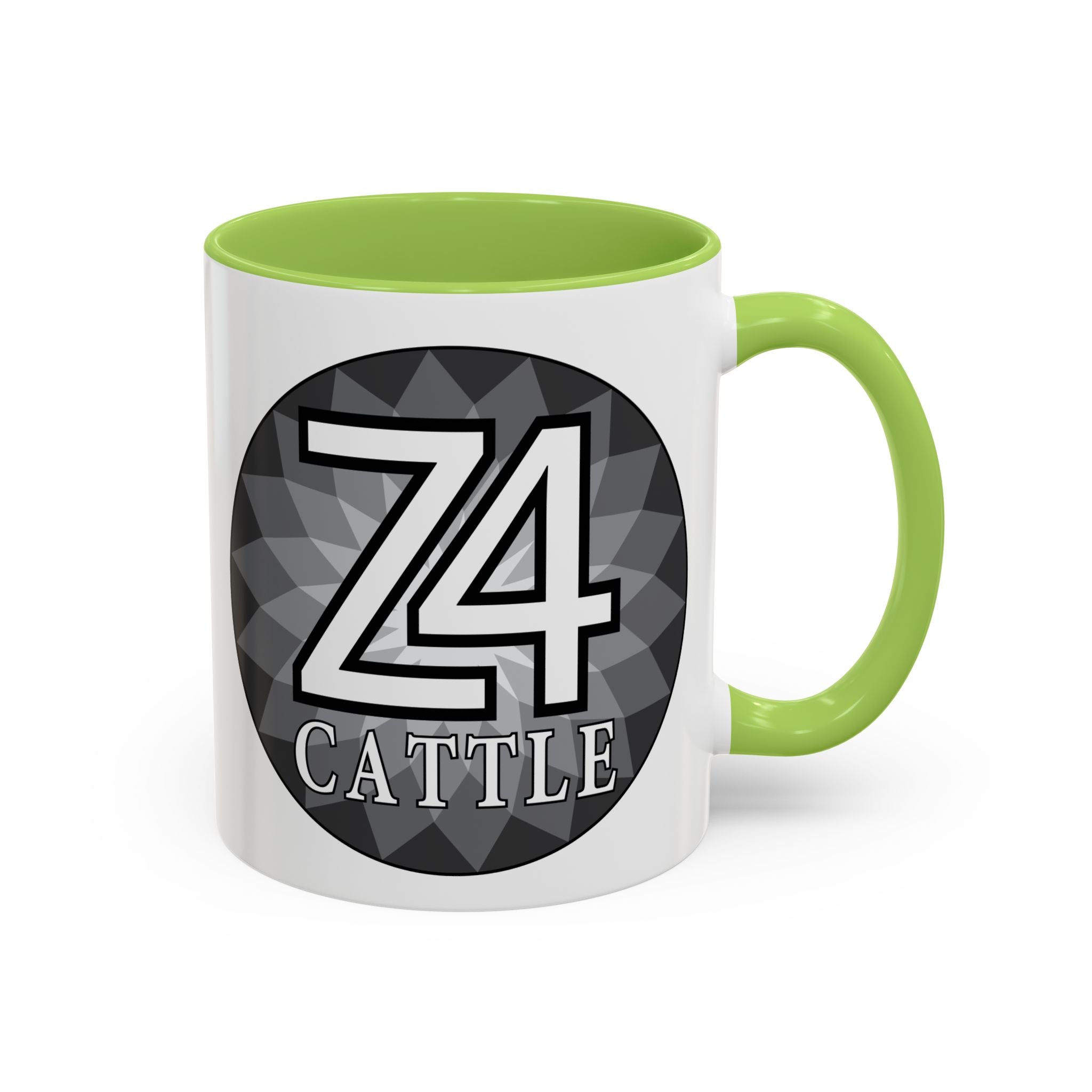 Z4 Cattle Accent Coffee Mug – Black Handle & Rim, Farm Ranch Livestock Gift