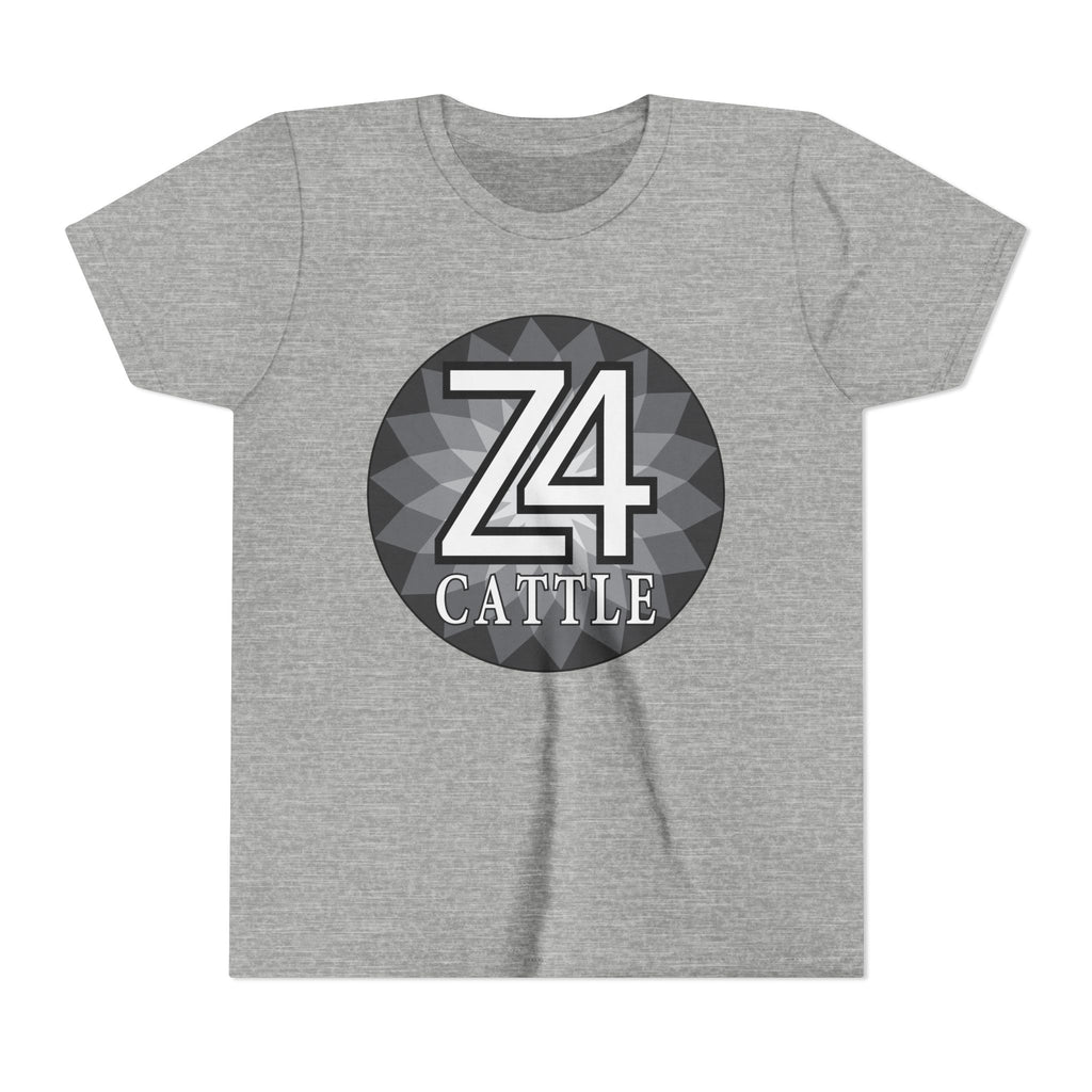 Youth Tee — 'Z4 Cattle' Monochrome Graphic Logo Shirt