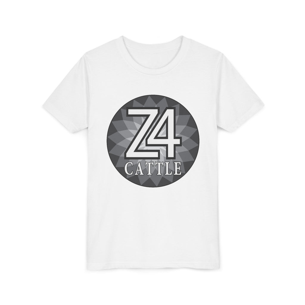 Youth Tee — 'Z4 Cattle' Monochrome Graphic Logo Shirt