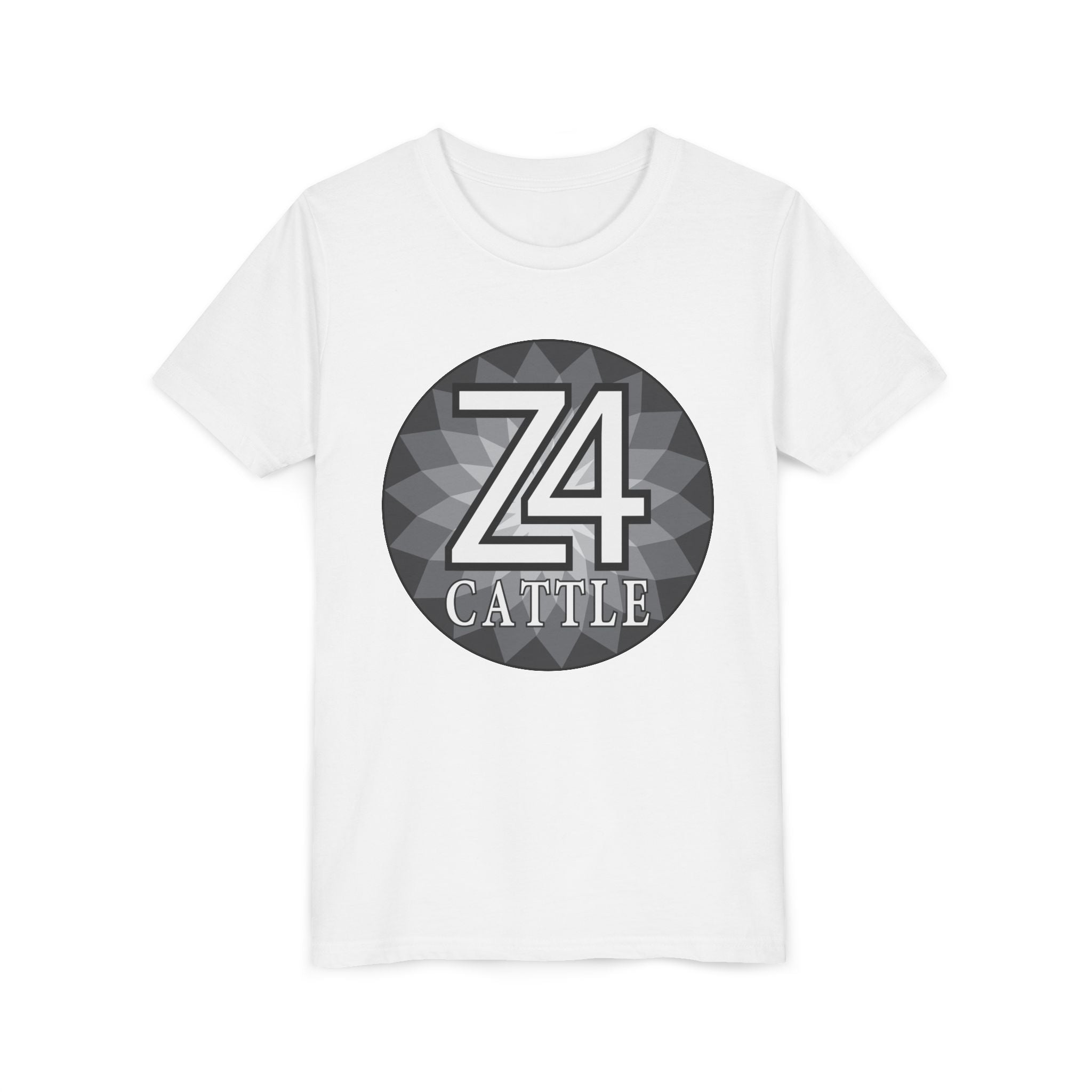 Youth Tee — 'Z4 Cattle' Monochrome Graphic Logo Shirt