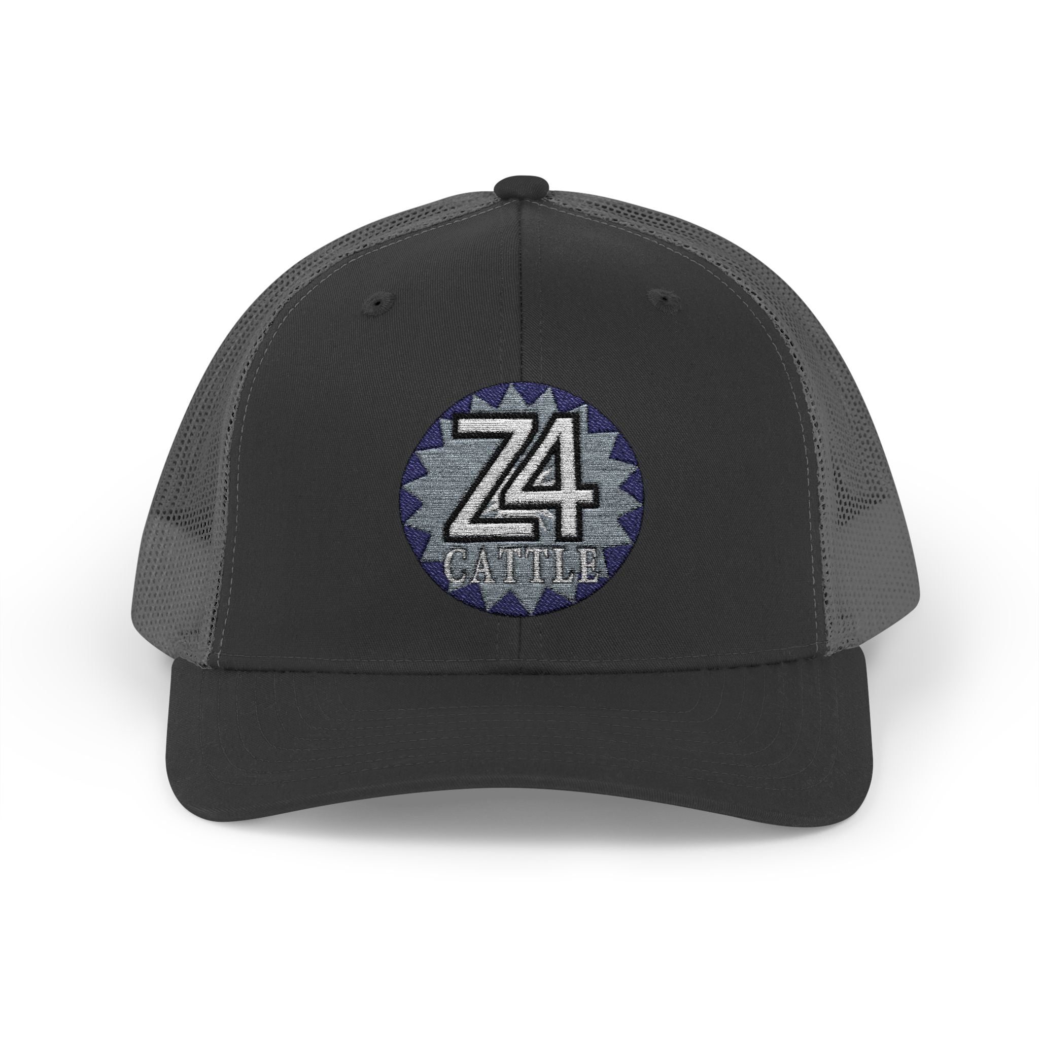 Z4 Embroidered Trucker Cap — Vintage Denim Patch Snapback