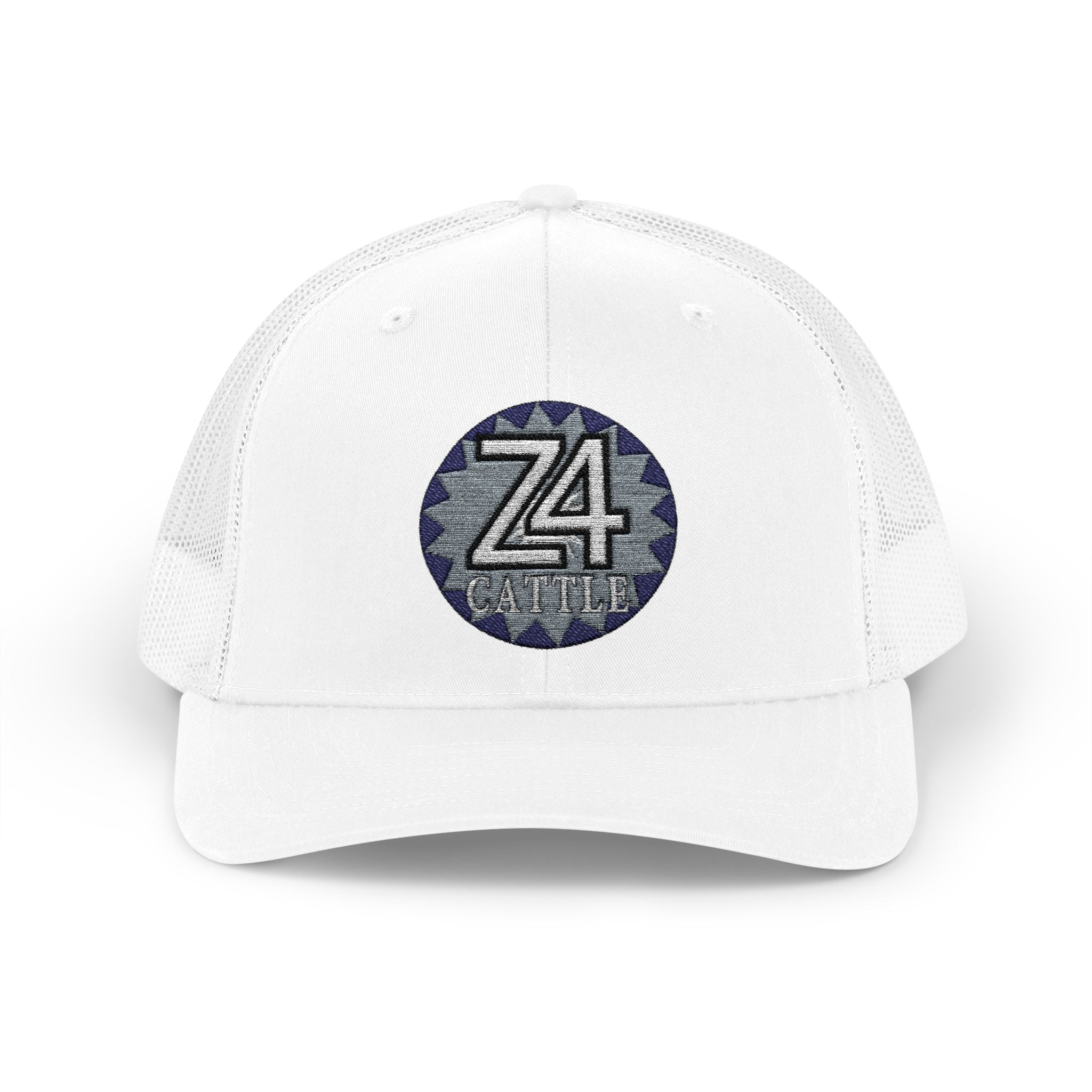 Z4 Embroidered Trucker Cap — Vintage Denim Patch Snapback