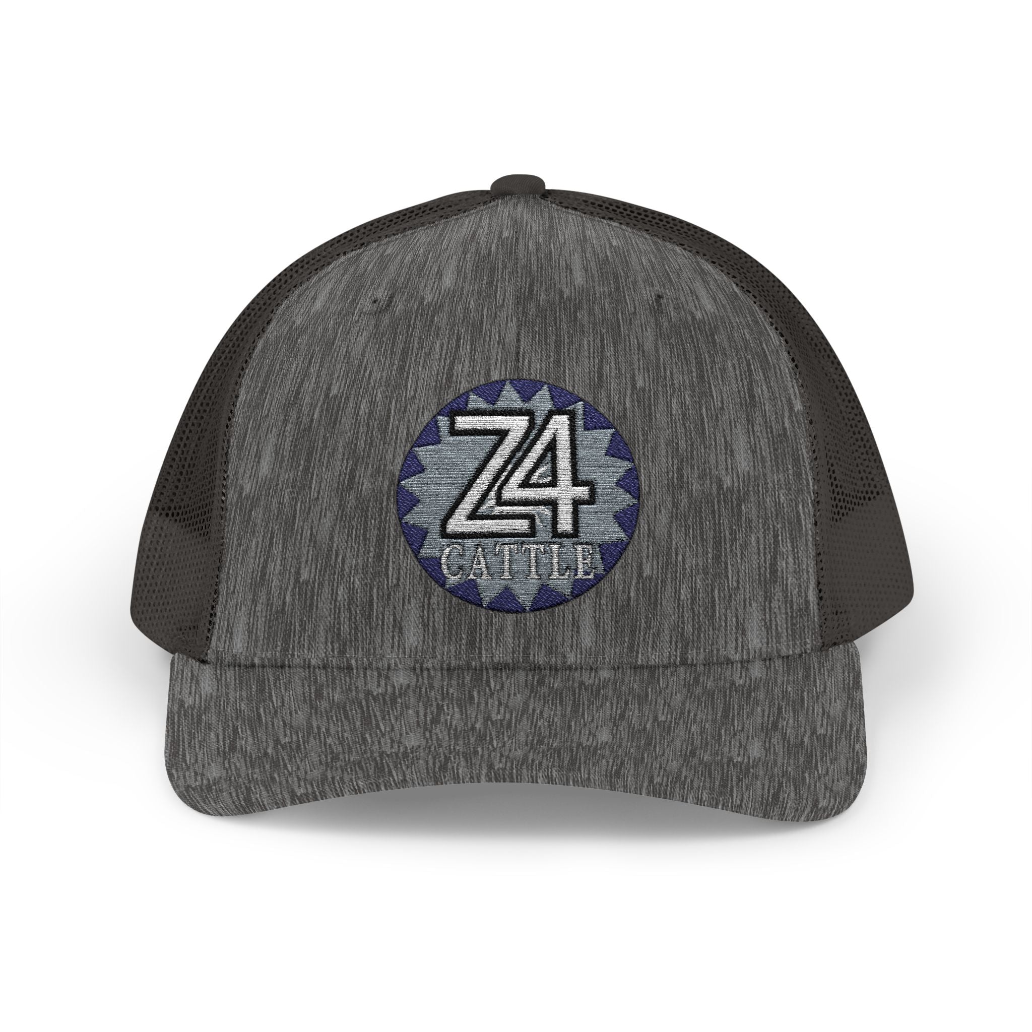 Z4 Embroidered Trucker Cap — Vintage Denim Patch Snapback