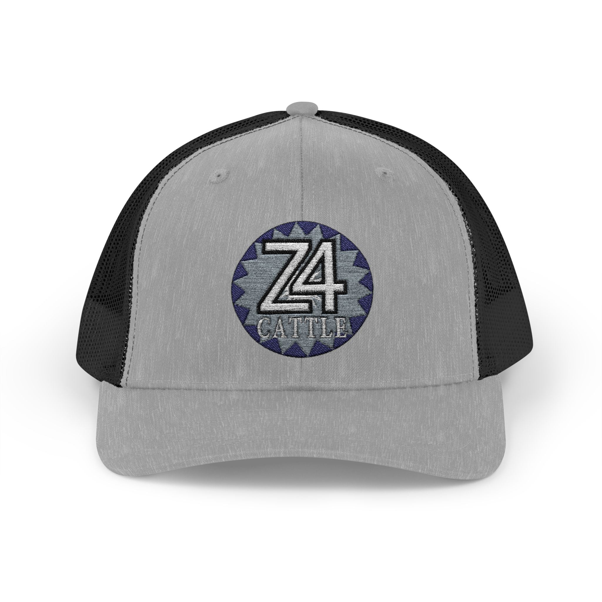 Z4 Embroidered Trucker Cap — Vintage Denim Patch Snapback